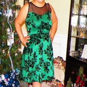 Green Floral Dress XXL